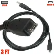3FT USB 2.0 Type A Male to Micro B Male Sync Data Charge Cable PC Mobile Phone
