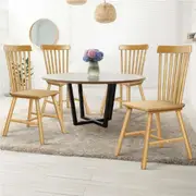 ALFORDSON 4x Dining Chairs Kitchen Lounge Cafe Retro Solid Wood Modern Oak
