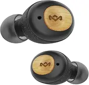 House of Marley Champion 2: True Wireless Earbuds with Microphone, Bluetooth Connectivity, 35 Hours Total Playtime, and Sustainable Materials, Signature Black