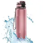BPA Free Sport Water Bottle With Time Markings For Gym Rose Gold Color 1 Litre