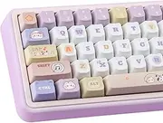 TYRIXKI PBT Keycaps 135 Keys Cute Keycap Dye-Sublimation Music Party Cat Keycaps Mao Profile Custom Keycap for Cherry Gateron MX Swithes Mechanical Keyboards