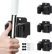 3PCS Broom and Mop Holder, Heavy Duty Garden Tool Organizer Rack Rake and Shovel