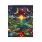 Cosmic Paradise Velvet Blanket, Vibrant Throw, Starry Sky Gift, Outer Space