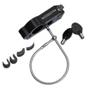 2 in 1 Motorcycle Power Vehicle Grip Helmet Anti-theft Brake Handle Horn Lock