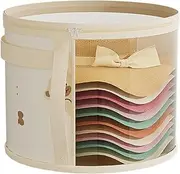 Gihioue Foldable Round Edged Hat Storage Bag, Portable Protective Transparent Carrier, Clothing Hat Toy Storage Bag For Closet Suitcase Church Traveling Dorm Photo Studio