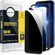 [2 Pack] SMARTDEVIL Privacy Screen Protector for iPhone 13 Pro Max 6.7-Inch, [with Easy Installation Frame] [Case Friendly], Anti-Spy Tempered Glass Protector, Anti-Scratch, 9H Hardness
