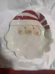 MUSICAL SANTA CERAMIC PLAYS JOLLY OLD ST. NICHOLAS NIB!