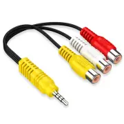 3.5MM to 3 RCA Cable ，Video AV Component Adapter Replacement for TCL...