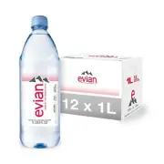Evian Natural Filtered Spring Water In Large Bottles Smooth Delicious Taste