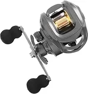 Baitcasting Spin Reel Set - Fishing Rod and Reel Combo for Saltwater Freshwater Angling, Smooth 7.2:1 Ratio Gear System, Lightweight Portable Pole with Lures Kit for Outdoor Travel, Bass Trout