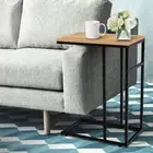 Side Table Bedside Sofa Coffee Laptop Desk Space Saving Furniture Steel Frame