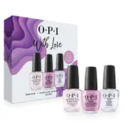 OPI Nail Lacquer Trio Gift Set Base Coat + Lucky Lucky Lavender & Top Coat