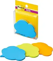 Post-it Strong Adhesive Sticky Notes, Silhouette Design, Balloons, 2.0 x 2.7 inches (50 x 69 mm), 30 Sheets, 3 Colors, 3 Pads