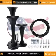 NEW 12V/24V 150DB Train Air Horn 3 Trumpets Kit for Truck/Car/Pickup Loud Sound (for: Lexus)