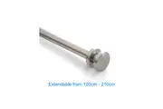 Stainless Curtain Rod Extendable-Circle Finial 3 Sizes
