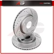 2 * Front Drilled Disc Brake Rotors For Nissan Cube 09-14 Sentra Versa 07-12 (for: Nissan)