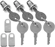 DOITOOL 3 Sets Mailbox Lock with Key Key Replacement Lock for File Cabinets and Toolboxes Reliable Theft Protection and Easy Installation