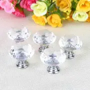 10Pcs Crystal Glass Cabinet Knobs Drawer Knobs Cupboard Handles Set