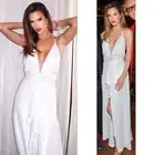 Dundas x REVOLVE Metallic Ivory Harlow Crystal Embellished Maxi Dress Size S
