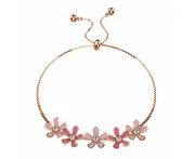 Petalia Pink Bracelet Featured SWAROVSKI Crystals in Rose Gold