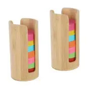 2 PCS Mason Jar Lid Organizer Vertical Mason Jar Lid Storage Bamboo Tumbler L...