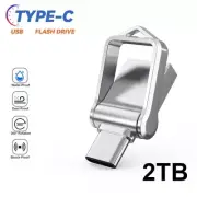 2TB Dual 2 In 1 Type C USB2.0 Mini Flash Drive Memory USB Stick Thumb Pen Drive