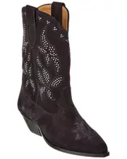 Isabel Marant Duerto Suede Cowboy Boot 39 Black