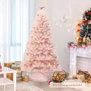 NNECW 1.8 M Artificial Hinged Christmas Tree with Sturdy Metal Stand for Home