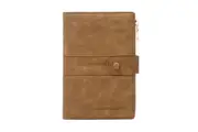 Women Men RFID Passport Card Holder Combo Travel Wallet With Zipper Card Slots-Coffee