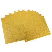 12 Pack 10.83 x 8.46" 2mm Thickness EVA Foam Sheets for Arts Dark Yellow Glitter