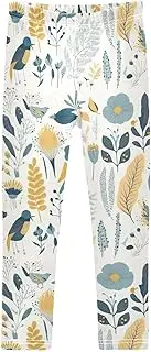 [Caihoyu] Leggings for Girls Soft Comfortable Yoga Pants Elastic Waist Workout Toddler Teens Leggings 4-10T
