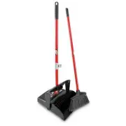 Libman Commercial 919 36" Lobby Dust Pan & Broom Set With Red Steel Handle