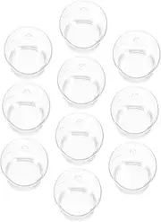 MOBUTOFU 10pcs Christmas Snow Globe Round Water Globe Snow Display Snow Globe Kit Snow Globes Bulk Christmas Ornaments Custom Snow Globe Snowflake Globe Crafting Christmas Balls DIY Plastic