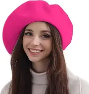 [recapitula] XXL 100% Wool French White Beret Hats for Women Man Painter hat Classic Painter's Hat Girl Solid Color Classic