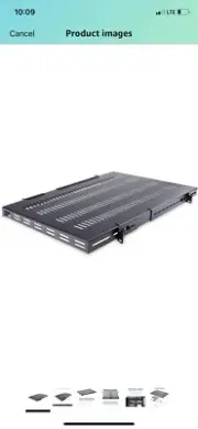 1U 4 Adjustable Vented Server Rack Mouth Shelf 330 Lbs 150kg 19,5 To 38 In