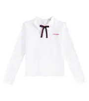 [Dolce & Gabbana Kids] Dolce & Gabbana Kids Embroidered cotton T-shirt Y 14 white