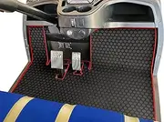 Matericuo Golf Cart Floor Liner Mat Full Coverage Custom Fit for Yamaha Adventurer (2007-2016), G29, YDR, & Drive (Gen1) Models Only Rubber Golf Cart Floor Liner Mat