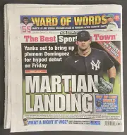 Jason Dominguez Rookie Debut NY Yankees New York Post newspaper 8/31 2023