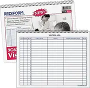 REDIFORM Visitors Log Book, Wirebound, White, 11 x 8.5 50 Pages (9G620)