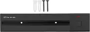 Removable Electrical Outlet Track System Surface Mounted Power Track System Movable Wall Outlet Ext Wirel Power Strip Sliding Rail Cables Management Compartment for Home Imp Ment Projects Black
