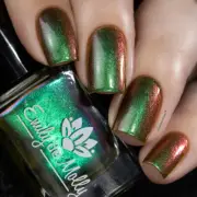 Emily de Molly Brace For The Fallout Khaki Green Purple Red Shimmer Nail Polish