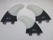 CARBON BASE performance core surfboard THRUSTER FINS clear set x 3 FCS compatibl