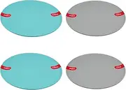 MiraFure Unbreakable Plastic Plates, Set of 8, BPA Free Plates Set, Extra Large 11 inch, Microwave & Dishwasher Safe (Gray, Turquoise)