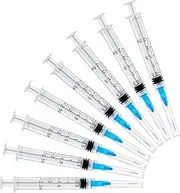 2.5ml Syringes with 23 Gauge 1 Inch Lab Supplies,Individually Packaged Pack of 100