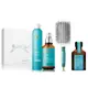 『168滿千免運』定形造型禮盒＄1499【MOROCCANOIL 摩洛哥優油】打光定形霧330ml+閃亮噴霧50ml+優油25ml+陶瓷離子大板梳