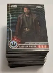 2023 Topps Chrome Star Wars Black Wave Refractor Parallel, Complete Set Of 100