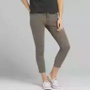 NWT Prana Carlotta Crop Dark Mud Mid Rise Skinny Ankle Pants Sz 8 / 29
