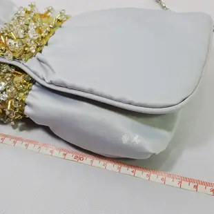 全新晚宴包Evening Bag｜銀色珠飾蝴蝶結手拿晚宴包｜宴會包包｜手拿包｜化妝包｜禮服包｜手拿包｜珠珠包｜亮片包