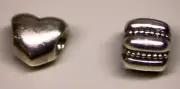 Pandora ALE (2 PCS) Heart & Crazy Charms in Sterling Silver 925 Lot #1