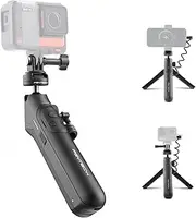 PGYTECH CapLock MantisPod Power, Battery Handle Mount for Insta360 X3, Charging Selfie Vlog Attachment Tripod Monopod with CapLock Action Camera and 1/4" Adapter, 5000mAh Power Stick for Phone